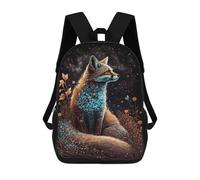 sinyumoney Magical Fox Art Print School Bags Water Resistant Travel Backpack Computer Bag for Teenage Girls Boys Women Men 17inch