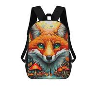 sinyumoney Magical Fox Forest Backpack Cartoon Plush Bag, 3D Backpack for Kids School Bag Birthday Gift Idea for Boys And Girls 17inch