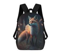 sinyumoney Magical Fox Glowing Artwork Backpack School Bag Business Durable Laptop Bag for Boys/Girls/Teenagers 17inch