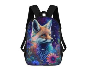 sinyumoney Magical Fox in Starry Garden -1 Backpack School Water Resistant Travel Backpack Computer Bag - Perfect for Travel, Work And Daily Use 17inch