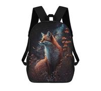 sinyumoney Magical Fox in Starry Night -3 Rucksack Rucksack Casual Daypacks School Work Travel Bag for Men, Women & Teenage Boys 17inch
