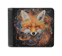 sinyumoney Magical Fox Portrait -2 3D Print Clutch Purse ID Window Coin RFID Blocking Banknote Compartments Slim Elegant Wallets Youth Guys 11.7cm*9.5cm