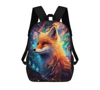 sinyumoney Magical Fox Portrait -2 Backpack School Backpack Kids School Bag Large Capacity Kids Backpack for School Rucksack 3D Book Bag Gifts for Kids 17inch