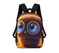 sinyumoney Magical Furry Owl Children's School Backpack Fashion Casual Children's Backpacks 3D Printed School Bags Boy Large Backpack 17inch