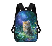 sinyumoney Magical Garden Kitten Rucksack Business Laptop Rucksack Bag Unisex Casual Daypack for Girls Boys Teenage 17inch
