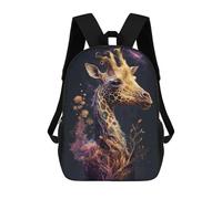 sinyumoney Magical Giraffe Artistic Fusion School Backpack Rucksack Casual Daypacks School Work Travel Bag for Men, Women & Teenage Boys 17inch