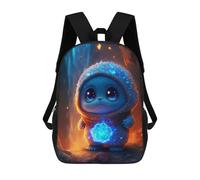 sinyumoney Magical Glowing Creature School Bag Bookbag 3D Printed Children's Backpacks for Kids Boy Girl Book Bags Kids School Bag Travel Rucksacks 17inch