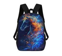 sinyumoney Magical Horse Artwork 3D Printed 17inch Kids School Bag Rucksacks Children's School Fashion Casual Back Pack High Capacity Travel Book Bags