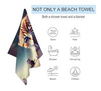 sinyumoney Magical Kitten Night Scene Towels Large Extra Large Beach Towel Super Soft Hotel Quality 130cm*80cm
