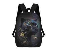 sinyumoney Magical Leopard with Flowers -1 Rucksack Water Resistant Travel Backpack Computer Bag for Campus Outdoor Travel Sports 17inch