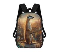 sinyumoney Magical Meerkat Safari Backpack School Lightweight Schoolbag Dayback Bookbag College for Men, Women & Teenage Boys 17inch