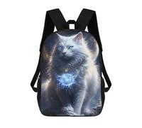 sinyumoney Magical Moonlit Cat Pendant School Backpack 3D Printed Children's 17inch Backpacks Bag Bookbag for Kids Boy Girl Book Bags Kids School Bag Travel Rucksacks