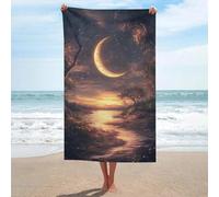 sinyumoney Magical Moonlit Pathway Towels Bathroom Extra Large Beach Towel Super Soft Hotel Quality 130cm*80cm