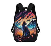 sinyumoney Magical Night Cat -1 School Backpack Computer Rucksack for School/Work/Travel for School/Work/Travel 17inch