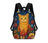 sinyumoney Magical Night Garden Cat -1 Backpack School Bag Work Laptop Backpack Rucksack Bag for Boys/Girls/Teenagers 17inch
