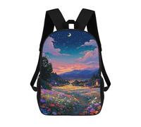 sinyumoney Magical Night Garden Pathway Backpack School Bag Lightweight Airport College Students Back Pack for School/Work/Travel 17inch
