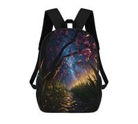 sinyumoney Magical Night Pathway Rucksacks 3D Printed Children 17inch Backpacks Fashion Casual Daypack Travel Bags Outdoor Casual Daypack for Boy And Girl