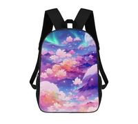 sinyumoney Magical Night Sky Backpacks 3D Printed Kids School Backpack School Bag Fashion Rucksacks for Boys Elementary And Middle School Students 17inch