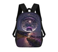 sinyumoney Magical Night Sky with Full Moon -1 Rucksack Rucksack Casual Daypacks School Work Travel Bag for Men, Women & Teenage Boys 17inch