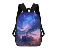 sinyumoney Magical Night Train Journey Children's Backpacks School Backpack 3D Printed for Kids Travel Rucksacks Book Bags Kids 17inch School Bag