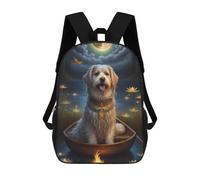 sinyumoney Magical Nightboat Adventure Backpack School Rucksack Casual Daypacks School Work Travel Bag for Camping Outdoor Adventures And Daily Travel 17inch