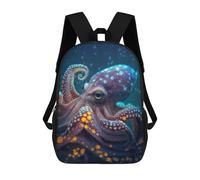 sinyumoney Magical Octopus Fantasy Kids' Backpack 3D Printing School Bag Boys Cool Daypacks Casual Knapsack Fun Back Bag for Kids And Teenager 17inch