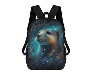 sinyumoney Magical Otter in Starry Night Backpack School Bag Work Laptop Backpack Rucksack Bag for Teenage Girls Boys Women Men 17inch