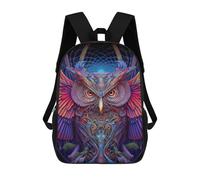 sinyumoney Magical Owl Artwork -3 Backpack School Bag Secondary Causal Travel High School Bags for Campus Outdoor Travel Sports 17inch