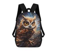 sinyumoney Magical Owl in Flight Backpack for School 3D Printed Boys Girls School BagChildren Bookbag Travel Rucksack 17inch