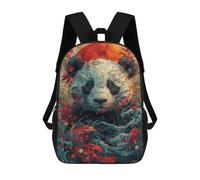 sinyumoney Magical Panda Artwork Children's Backpacks 17inch School Backpack 3D Printed Bag Bookbag for Kids Travel Rucksacks Boy Girl Book Bags Kids School Bag