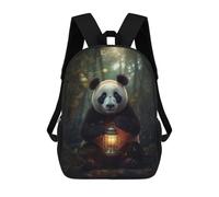 sinyumoney Magical Panda Glowing Lamp Backpack School Bag Lightweight Schoolbag Dayback Bookbag College for Girl, Teen Girls 17inch