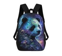 sinyumoney Magical Panda with Flowers 17 Inch Backpack School Bag Rucksack for Girls Boys Large Capacity Kids Back Pack Lightweight School Bags for Children Students