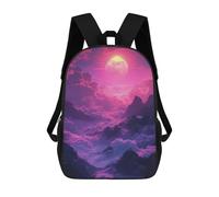 sinyumoney Magical Pink Sky Landscape School Backpack Lightweight Schoolbag Dayback Bookbag College for Camping Outdoor Adventures And Daily Travel 17inch