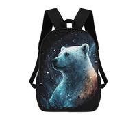 sinyumoney Magical Polar Bear Art Print School Backpack Water Resistant Travel Backpack Computer Bag for Men, Women & Teenage Boys 17inch