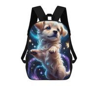 sinyumoney Magical Puppy in Space -2 3D Printed Children's School Backpack for Kids Travel Rucksacks Book Bags Kids School Bag 17inch