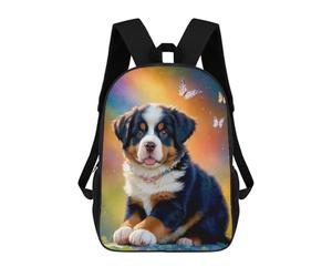 sinyumoney Magical Puppy with Butterflies Rucksack Computer Rucksack for School/Work/Travel for Camping Outdoor Adventures And Daily Travel 17inch