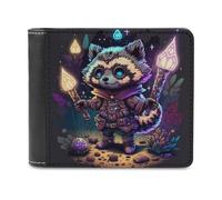 sinyumoney Magical Raccoon Warrior 3D Print Clutch Purse ID Window Coin Banknote Compartments Slim Elegant Purse for Boys Girls 11.7cm*9.5cm