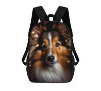 sinyumoney Magical Sheltie Gazing School Bags Water Resistant School Bag Business Backpack for Campus Outdoor Travel Sports 17inch