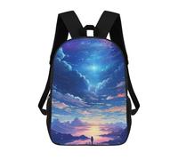 sinyumoney Magical Skyline Sunset Backpack School Water Resistant Travel Backpack Computer Bag - Perfect for Travel, Work And Daily Use 17inch