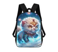 sinyumoney Magical Snow Cat Fantasy Backpack School Water Resistant Travel Backpack Computer Bag - Perfect for Travel, Work And Daily Use 17inch