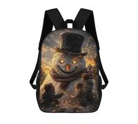 sinyumoney Magical Snowman with Children Backpack School Bag Water Resistant School Bag Business Backpack - Perfect for Travel, Work And Daily Use 17inch
