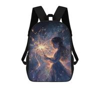 sinyumoney Magical Sparkler Night Sky School Backpack Business Durable Laptop Bag for Camping Outdoor Adventures And Daily Travel 17inch