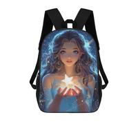 sinyumoney Magical Star Holding Fantasy Artwork Backpack School Bag Daypacks Business Backpack Water Resistant Bookbag for Girls Boys Teenage 17inch