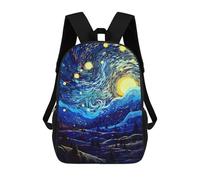 sinyumoney Magical Starry Night School Bags Water Resistant School Bag Business Backpack for Campus Outdoor Travel Sports 17inch