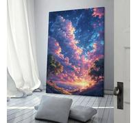 sinyumoney Magical Sunset Sky -1 Art Work for Home Walls for Living Room Kitchen Home Decorations Bedroom Canvas 24x36inch(60x90cm)