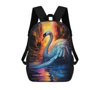sinyumoney Magical Swan Reflections Backpack School Bag Computer Rucksack for School/Work/Travel for Boys/Girls/Teenagers 17inch