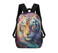 sinyumoney Magical Tiger Children's 17 Inch School Backpack 3D Printed Cool Knapsack for Kids Travel Rucksacks Book Bags Kids School Bag