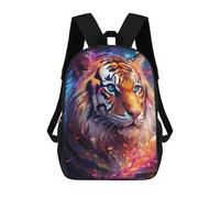 sinyumoney Magical Tiger Portrait -1 School Bag 3D Printed Backpacks Fashion Kids School Backpack Boys Rucksacks for Boys Middle School Students 17inch
