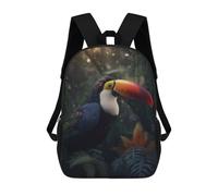 sinyumoney Magical Toucan in Jungle Backpack School Bag Water Resistant Computer Rucksack for Campus Outdoor Travel Sports 17inch