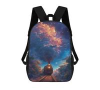 sinyumoney Magical Train Journey Backpack School Bag High Secondary School Bags Casual Backpack - Perfect for Travel, Work And Daily Use 17inch